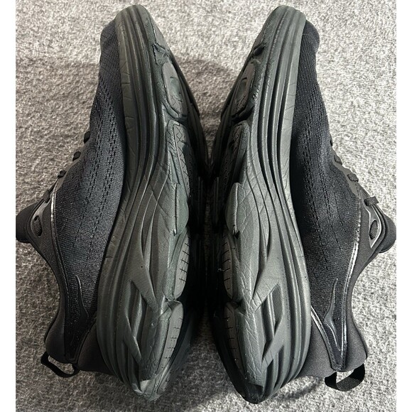 HOKA ONE ONE Men’s Size 11D Bondi 8 Running Shoes All Black Ultra Cushioned $165 main image 5